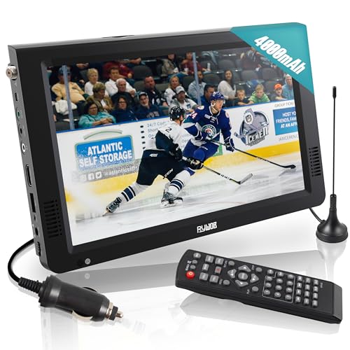 10" Portable Digital TV with Antenna,Battery Operated TV withUSB/...