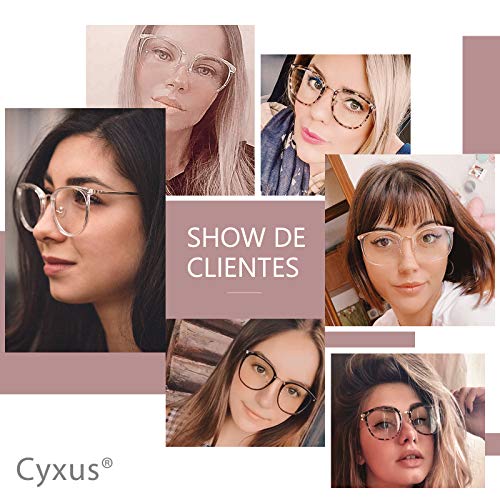 Cyxus óculos anti luz azul,Armações de oculos masculinas e femininas,Moldura redonda retrô anti-ultr