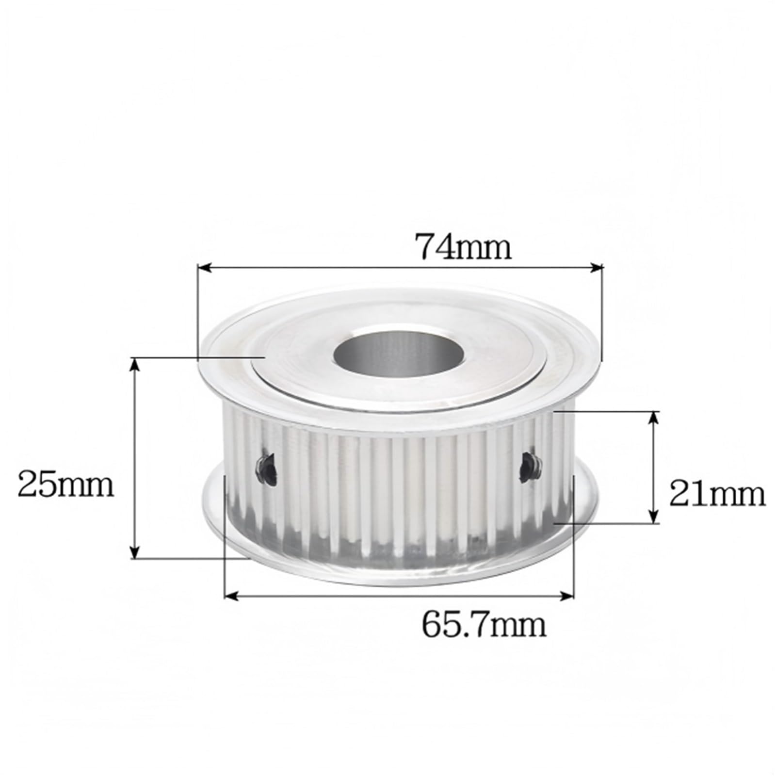 Zahnriemen-Antriebsscheibe 1 Stück 42 Zähne 5m Zahnriemenscheibe Aluminium Synchronrad Riemenbreite 21mm(Bore 14)