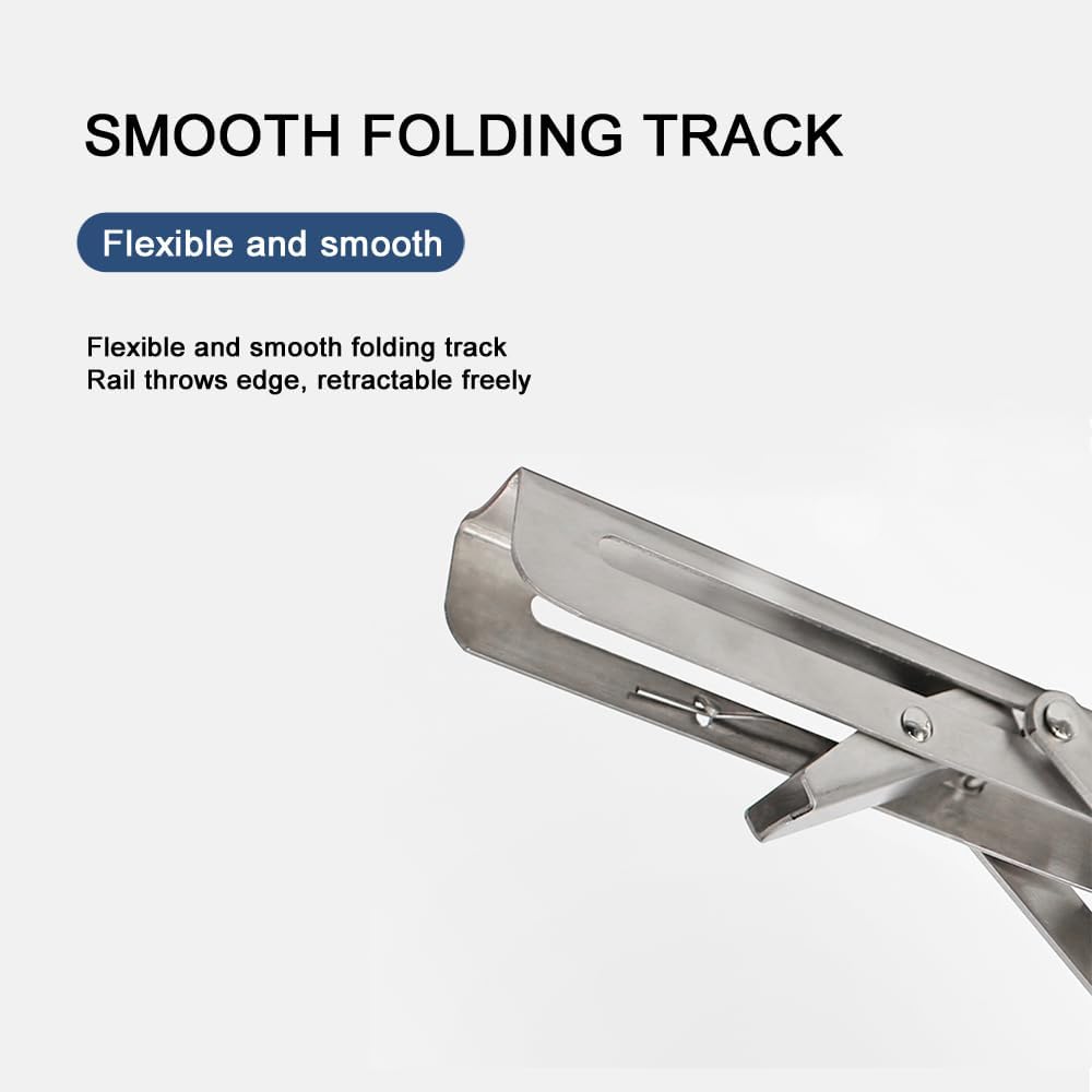 Foldable Stainless Steel Shelf Brackets - Save Space! -2 Foldable Stainless Steel Shelf Brackets - Save Space! -2