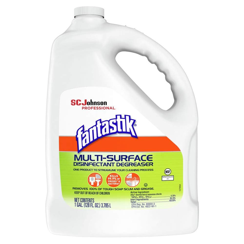 Fantastik Multi-Surface Disinfectant Degreaser, Pleasant Scent, 1 Gallon Bottle