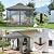 Yaheetech Patio Gazebo - 11x11 ft Outdoor Shelter Tent with Vented Top & Mesh Sidewalls & Drainage Holes, Water-Resistant for Garden/Backyard/Deck/Lawn (Dark Gray)