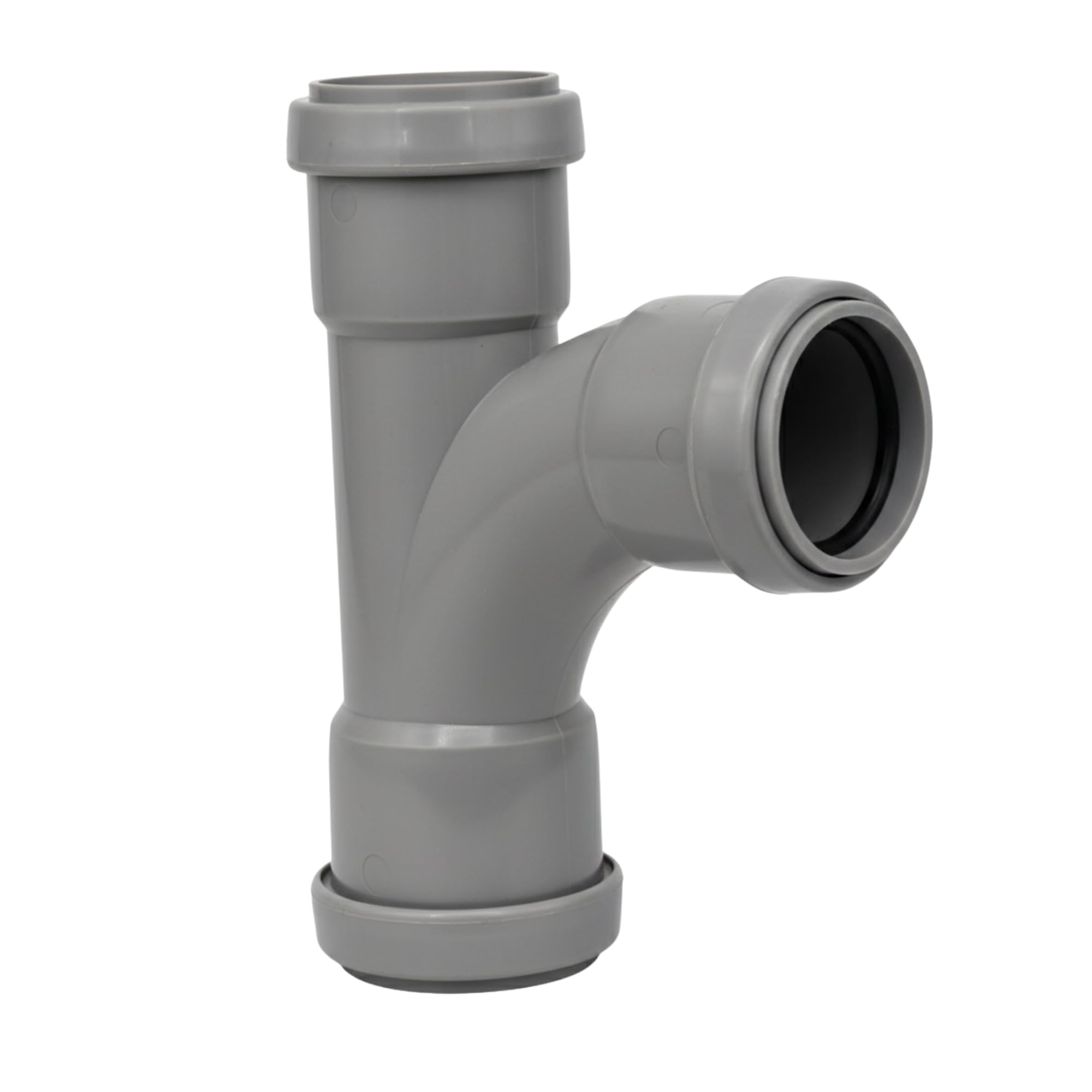 SHMOX Durable Waste Pipe Swept Tee |32mm Waste Tee for Plumbing Systems, Grey