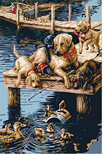 Peinture au diamant 5D kit chien broderie strass complet 30x40