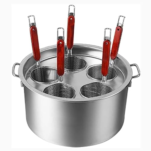 パスタクッカー調理鍋 業務用 仕切り・ザル・ストレーナー付き ステンレス製ストックポット