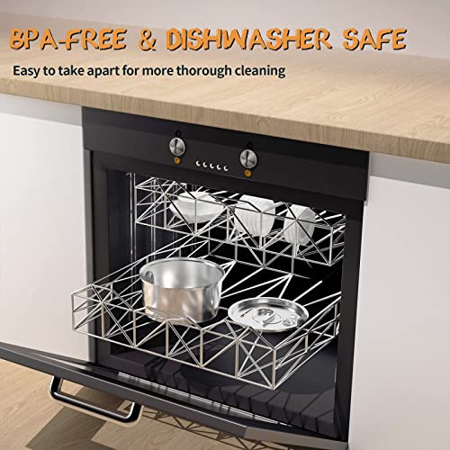 Tomxcute Cat Water Fountain, 3.2L/108Oz Automatic Stainless Steel Pet Fountain Water Levels Window Can Be Checked Dog Water Dispenser, Ultra-Quiet Pump And 3 Replacement Filters & For Multiple Pets #TOP6