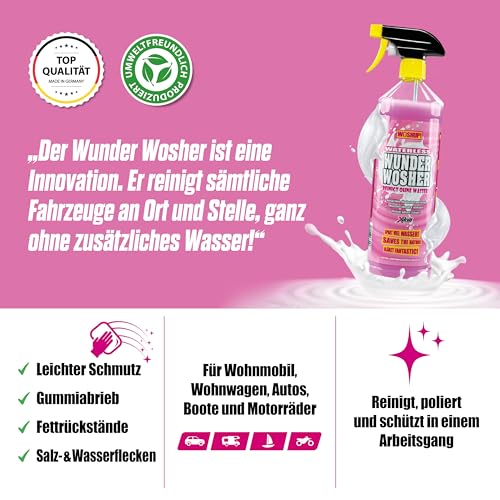 Autowäsche ohne Wasser – Woshup Waterless Wischer für Auto und Wohnmobil