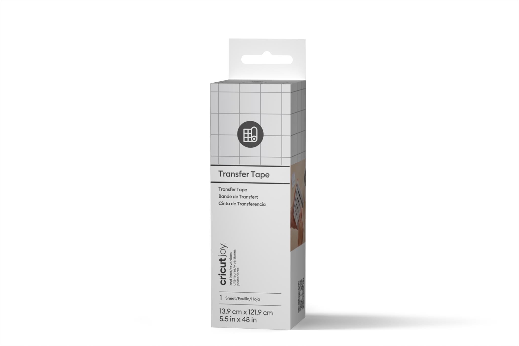 Cricut Standard Transfer Tape for Vinyl, 13.9cm x 1.2m, Medium Tack Clear Transfer Paper | Ideal for Permanent Vinyl, Stickers, Signs & DIY Crafts, Residue-Free Transfer Joy Machine