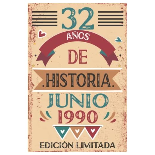 32 Años De Historia Junio 1990: 32 años. Libro de visitas, cuaderno, 110 páginas de felicitaciones, idea de regalo, regalo Para la esposa, novia, mujer, La madre