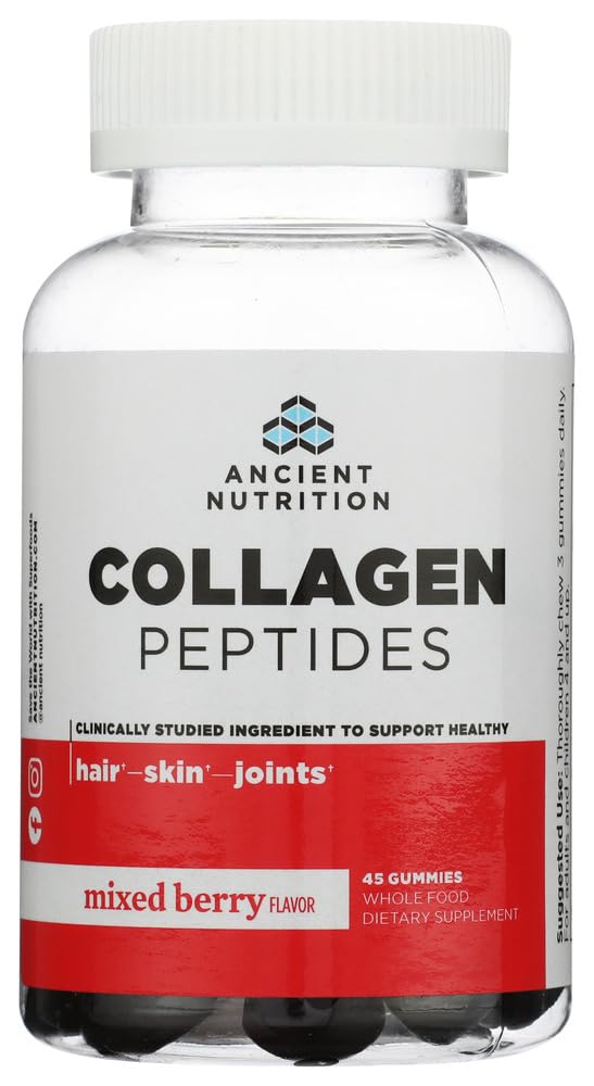Ancient Nutrition Hydrolyzed Collagen Peptides Gummiees, Mixed Berry