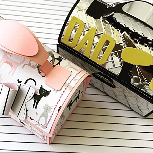 KSCRAFT Lunch Box Happy Mail Favor Bag Metal Cutting Dies Stencils for DIY Scrapbooking/Photo Album Decorative Embossing DIY Paper Cards