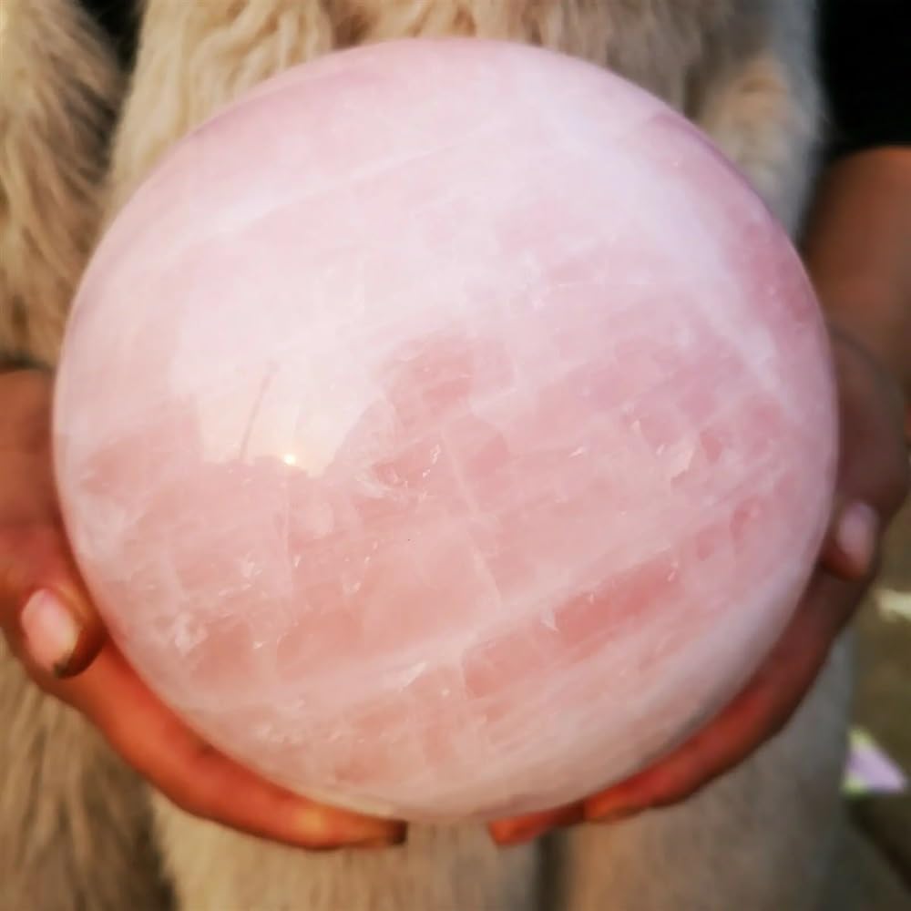 Stone Rose Quartz Magic Crystal Ball Sphere(Size:500g-600g)