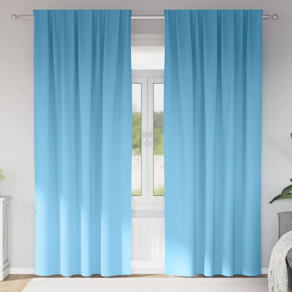 Cortinas opacas con anillas, 2 unidades, 245 x 140 cm, poliéster, opacas, para salón, dormitorio, habitación infantil, con protección visual y protección solar