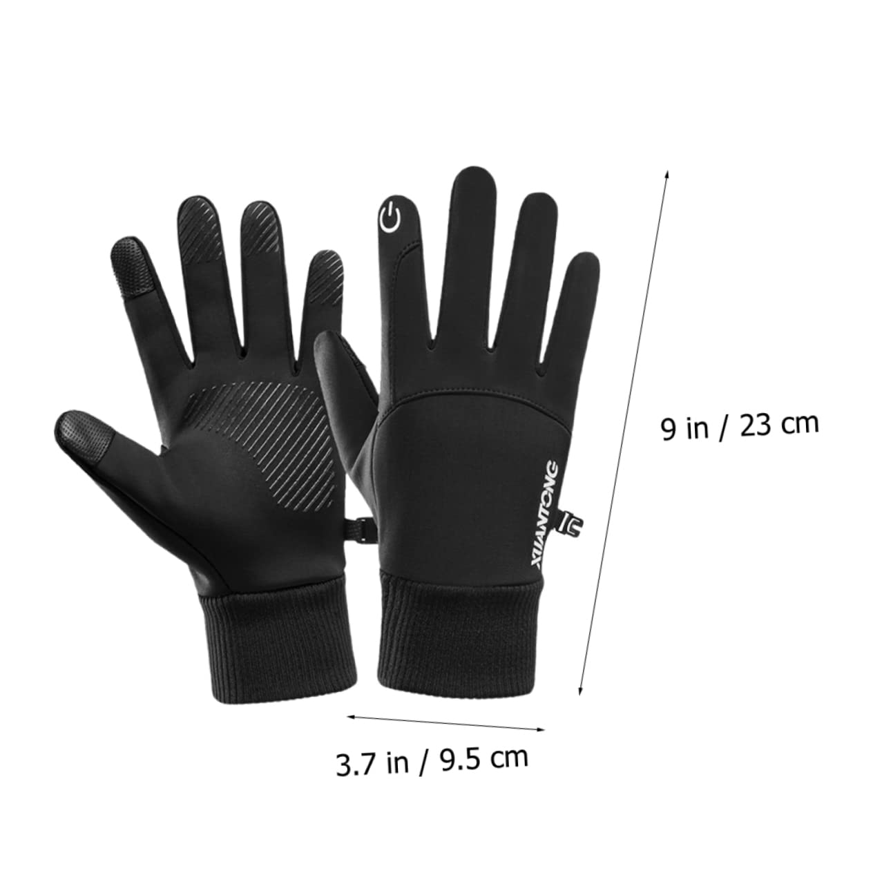 IMIKEYA 1pair Warm Gloves for Men Women Wear-Resistant Riding Mittens Touchscreen Capability for Outdoor Activities Black