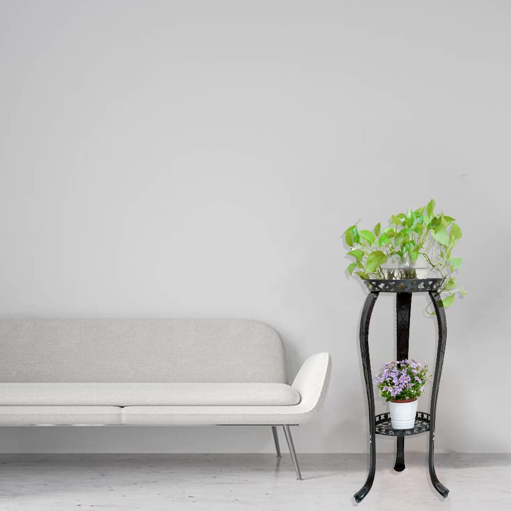 Soporte para Plantas Interior,Soporte de Flores Negro,Estante Plantas Exterior,estantería macetas Blanco,estantería macetas Jardin,Soporte Maceta,estanterias para Plantas de Interior