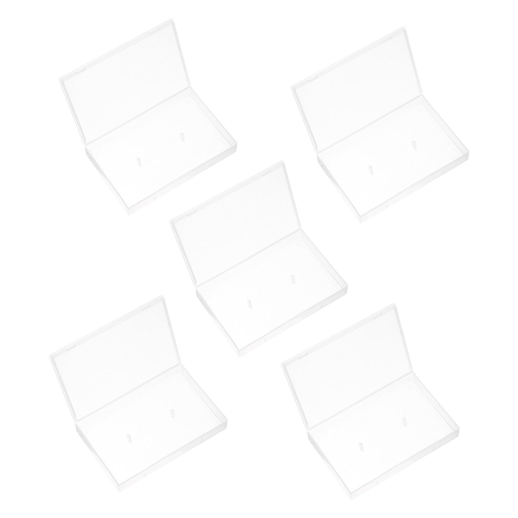 PRETYZOOM 5pcs Transparent Cassette Tape Storage Box Lightweight Audio Cassette Holder for Efficient Organization and Easy Visibility for Music and Voice Recording Protection