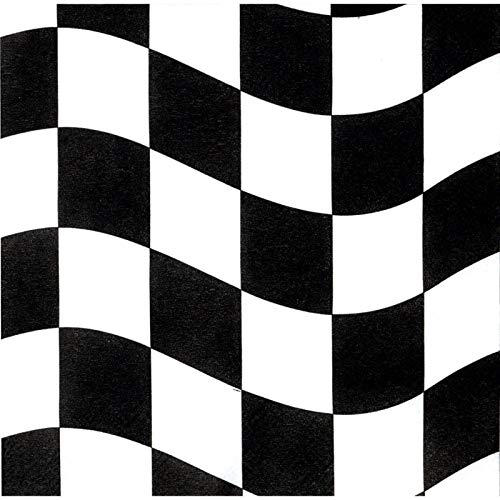 Creative Converting 650944 Black/White Check 2 Ply Beverage Napkins 216 Counts