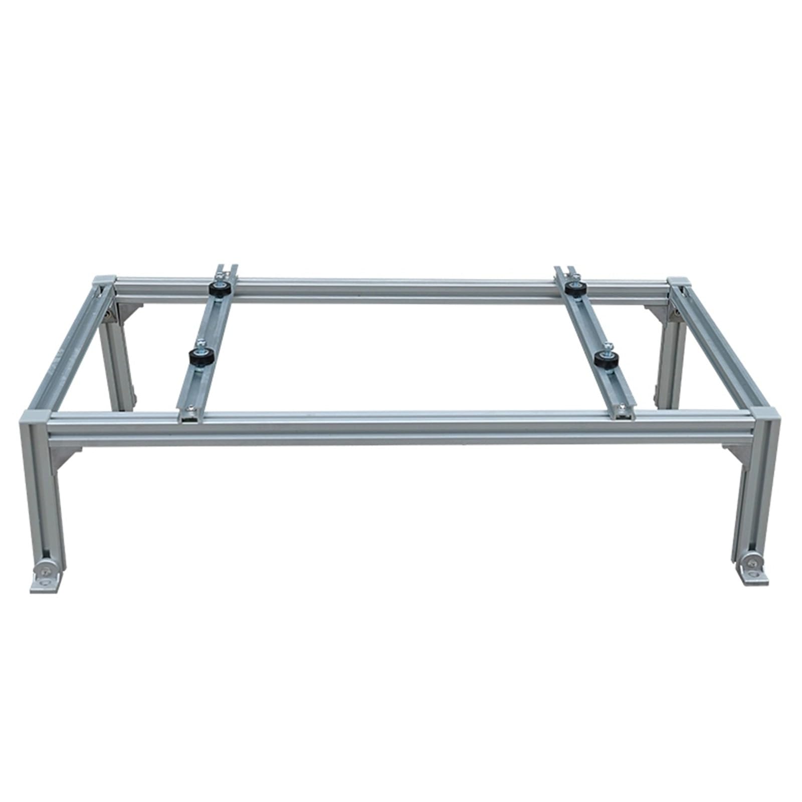 Soporte Aire Acondicionado Exterior con Almohadilla Amortiguadora, Hasta 180 Kg, Soporte de Suelo de Aluminio Resistente para Unidades 3P