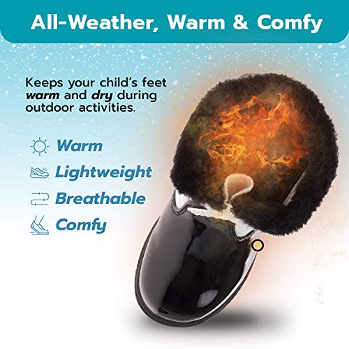 Totes Girls Snow Boots with Zipper Vanessa All-Weather Insulated Snowflake Accent Winter Boots Built for Comfort, Durability - Keep Feet Warm & Dry3