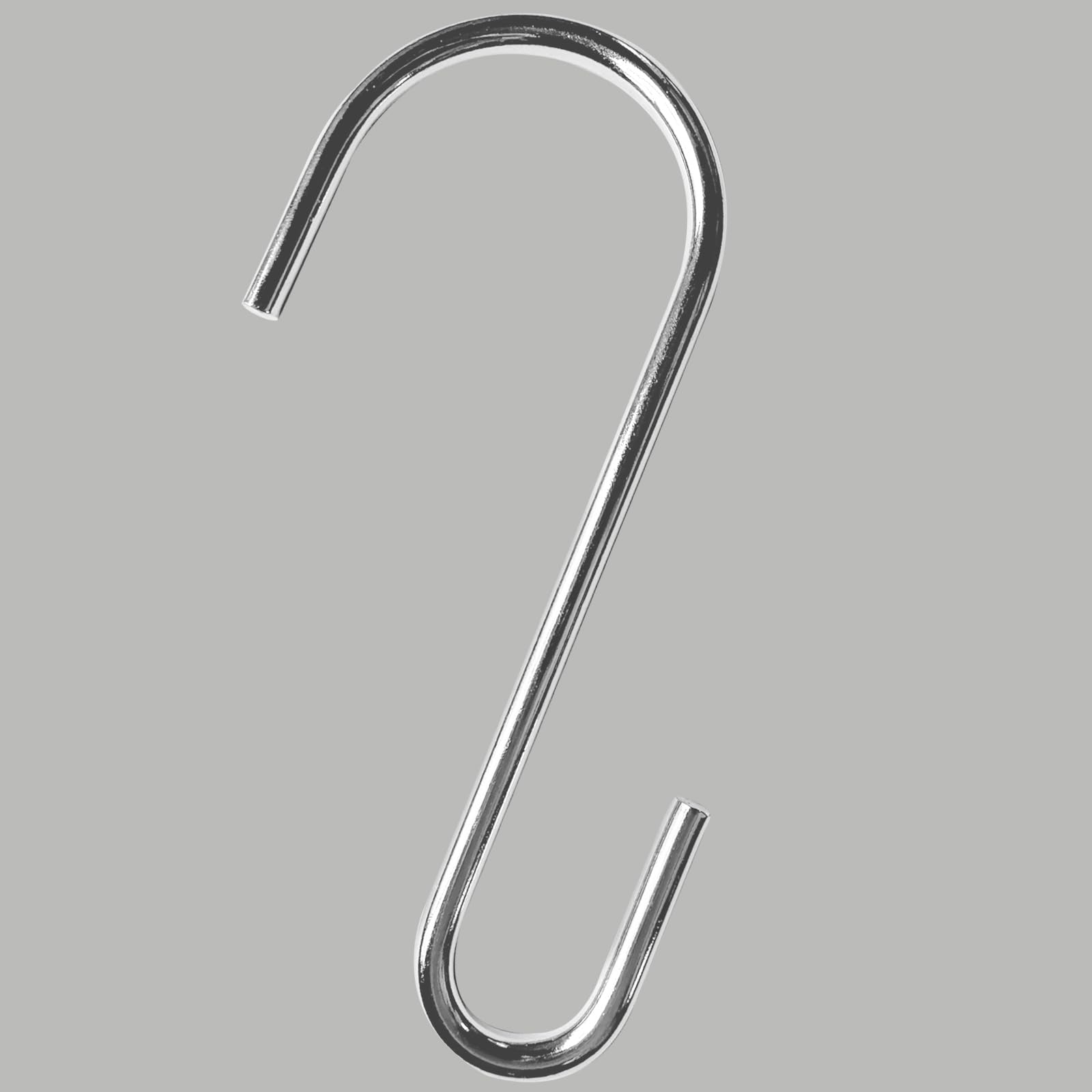 YAMAJA 12 Pack 4 Inch S Hooks for Hanging Spoons Pans Pots Kitchenware, Metal S Hooks for Hang Clothes Bags Plants, Apply Bathroom Office Tool Room, Silver