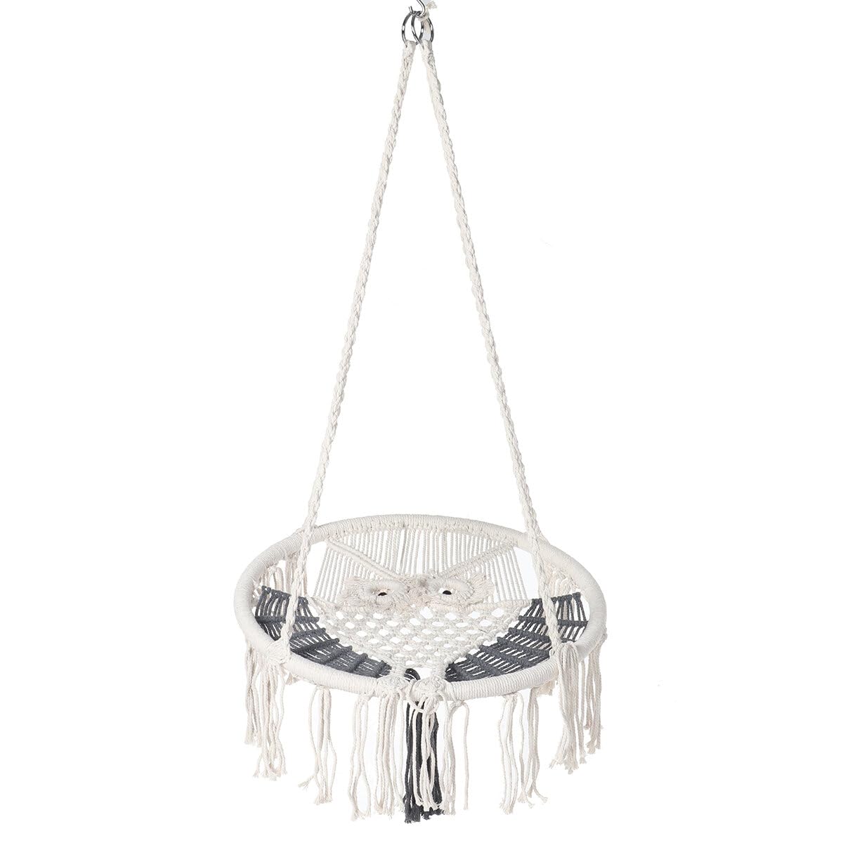 WnewTools Round Hammock Chair Swing Hanging Chairs Outdoor Garden Indoor Max Load 120kg