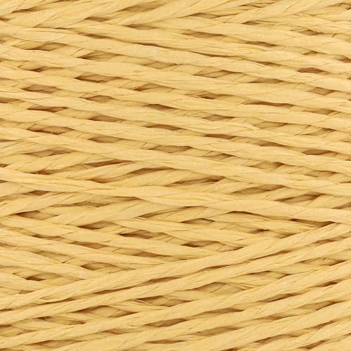 Image of Raffia Yarn for Crochet Bags Raffia Ribbon for Gift Wrapping 2mm X 328 Yards Raffia String Paper Ribbon Yarn for Sun Hat Beach Bag Crochet Crafting DIY Crafts