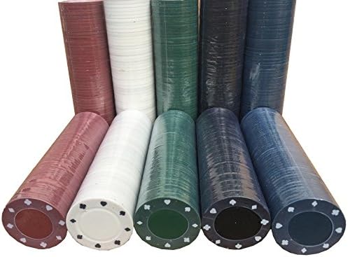 400 x POKER ROULETTE CASINO CHIPS - SUITED DESIGNS IN 5 COLOURS