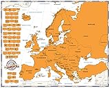 Rubbel-Karten,Poster empireposter Rubbelkarte Landkarten Politische Europakarte Mini Grösse 50x40 - Neue Edition