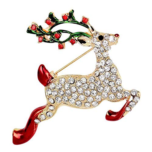 Broche cerf de Noël comme cadeau d'amoureux idéal pour dame et fille