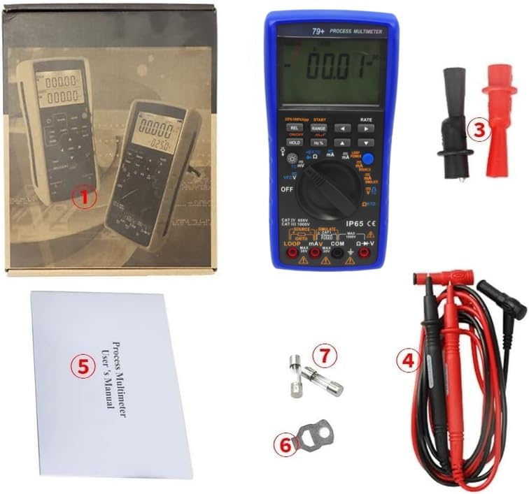 Image of TH-79+ Digital Multimeter with Process Signal Source 2 in 1,Process multimeter Calibrator Meter Multifunctional Cu50 and Pt100,R S B E K J T N