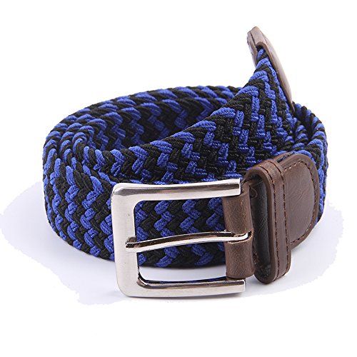 Image of Canvas Elastic Fabric Woven Stretch Multicolored Braided Belts