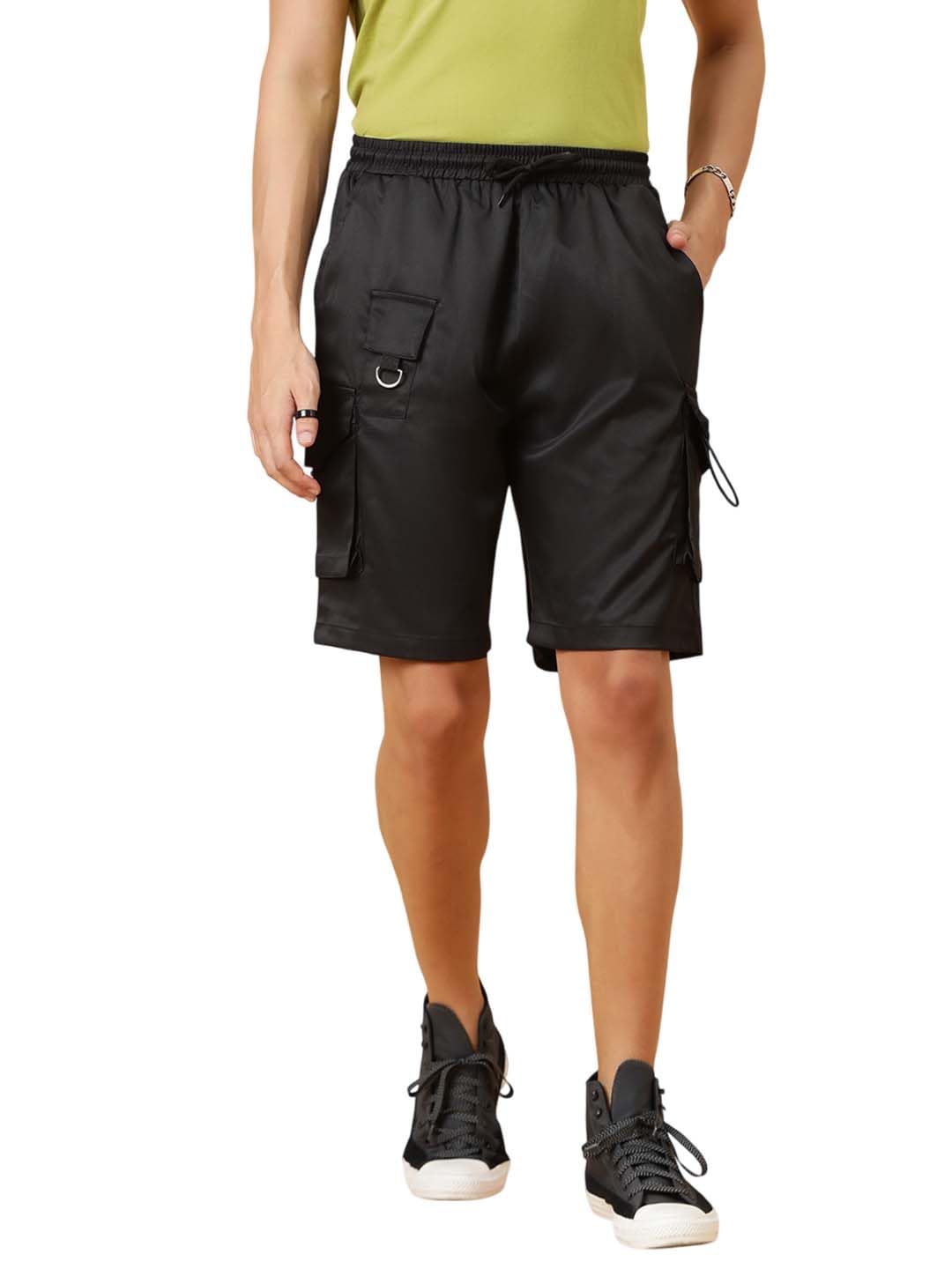 kotty Men's Solid Regular Fit Orka Black Stylish Shorts-picture-33