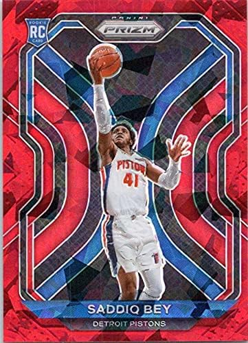 2020-21 PANINI PRIZM PRIZMS RED ICE #284 SADDIQ BEY RC PISTONS BASKETBALL NBA