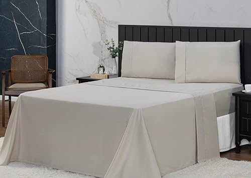 Jogo de Cama King Percal 400 Fios Ponto Palito 04 Peças, Antiácaro, Anti-pilling com Toque Macio - B