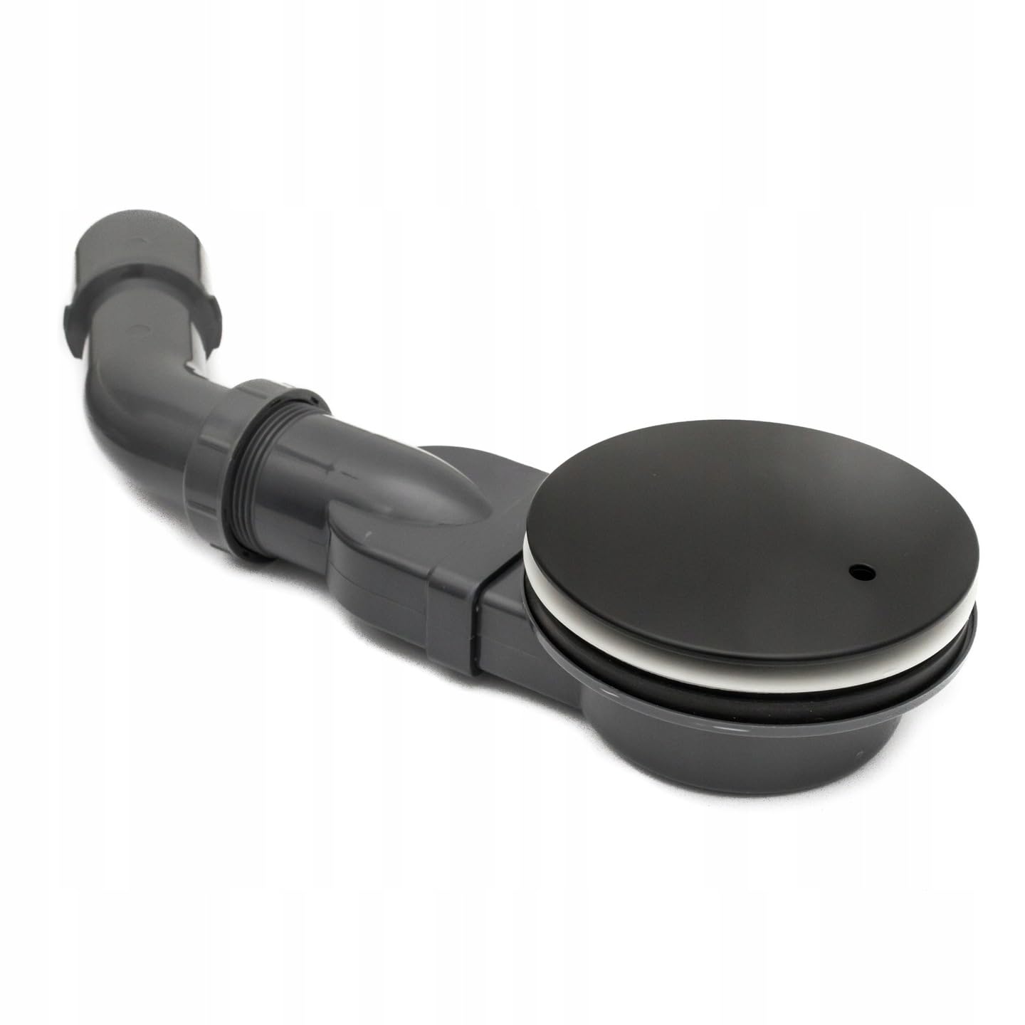 VBChome Edelstahl Ablaufgarnitur Slim Schwarz Matt für Duschwanne Duschtasse Ø 90 mm Flache Pop Up Ablaufgarnitur mit Geruchsverschluss Dusche Zubehör Schwarz Matt Ø90