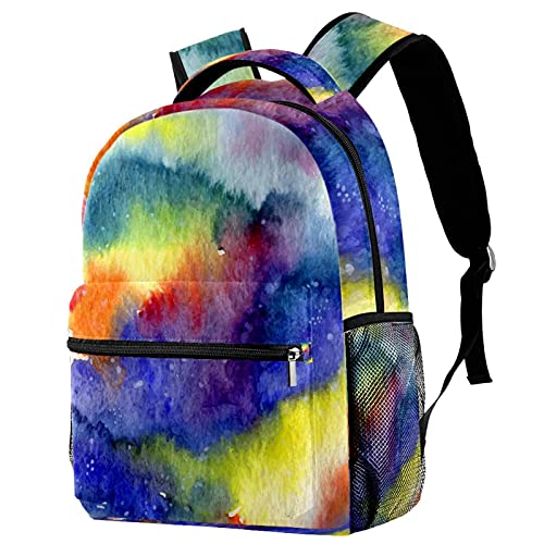 Sac à dos campus aquarelle coloré pour voyage et loisirs quotidiens