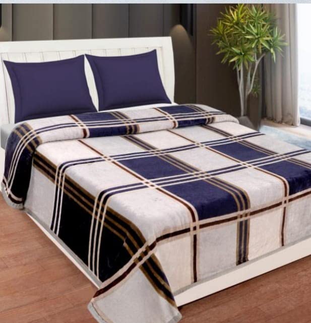 ELSTONE Home Super Soft Winter Bedsheet King Size, Velvet Bed Sheet with 2 Pillow Cover Double