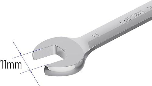 Miniatura 4 de Llave combinada de trinquete de cabeza flexible de 0.433 in, métrica, 72 dientes, caja de trinquete de 12 puntos, herramientas de llave de extremo