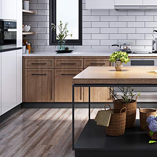 Diflart Lenox Estate Oak 23.6 sq.ft Vinyl Plank Flooring Click Locking 48x7 inch Lvt Flooring Waterproof Foam Back Rigid SPC Core Wood Grain Finish Pack of 10