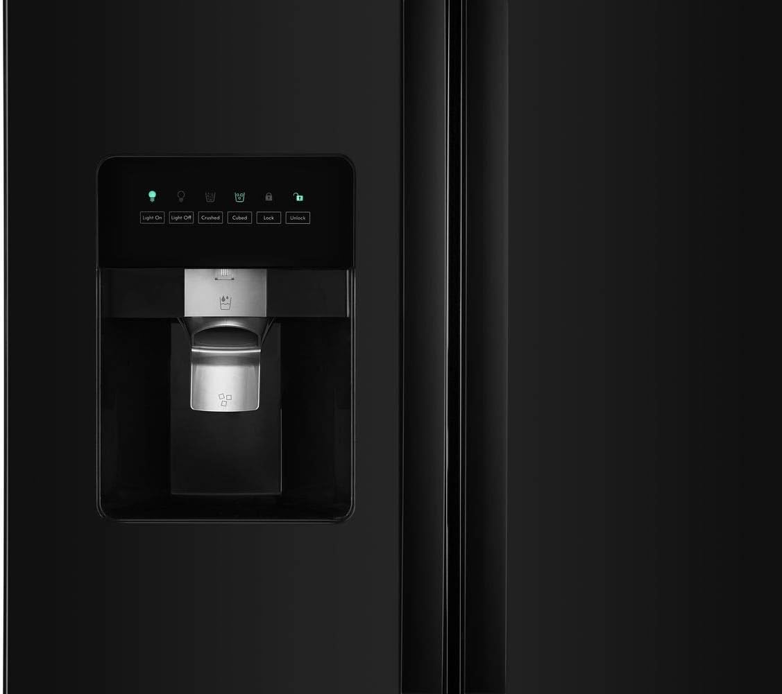 Kenmore 36" Side-by-Side Refrigerator and Freezer with 25 Cubic Ft. Total Capacity, Black