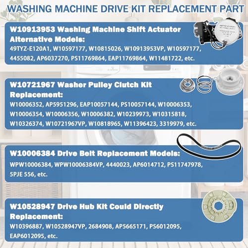 Image of Upgraded W10913953 W11481722 Washing Machine Shift Actuator Repair Kit