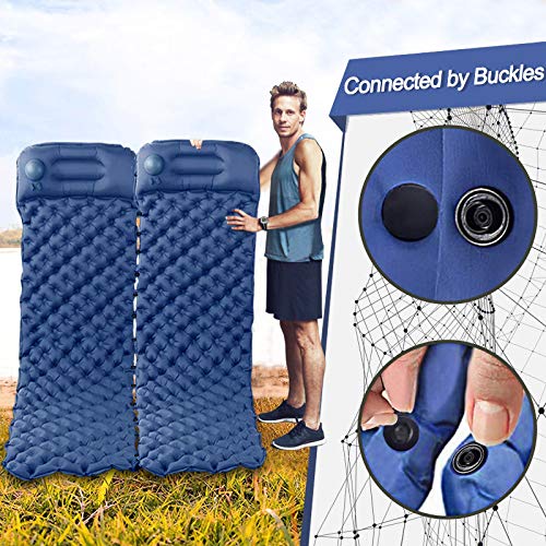 EMDMAK Camping Pad, Self Inflating Sleeping Pad with Pillow Lightweight Sleeping Mat for Backpacking, Hiking, Camping & Outdoor Activities - Thumbnail 7