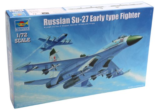 Trumpeter Su-27 Sukhoi Early Type Russian Fighter Airplane Model Kit, Scale 1/72