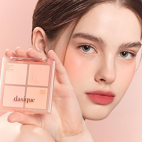 Image of Dasique Blending Mood Cheek #03 Peach Blending | 4 Blendable Shades | Pressed Powder Blush Palette for Cheeks | Silky & Soft Blur Finish | Lightweight Blush for Cheeks | Korean Makeup | Vegan