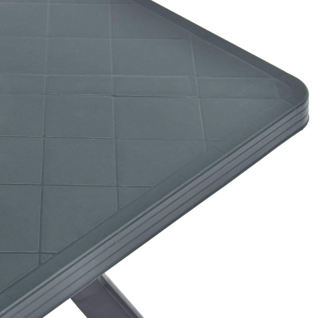 Tavolo da bistrot antracite, 70 x 70 x 72 cm, in plastica, da giardino, terrazza, balcone, tavolino d'appoggio, resistente alle intemperie, per terrazza, balcone, veranda, campeggio e sala