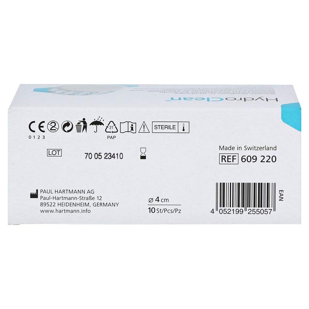 Hartmann HydroClean Kompressen rund 4 cm steril, 10 St