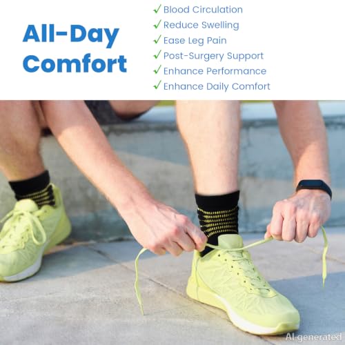 Image of IRAMY Ankle Compression Socks for Women Men Plantar Fasciitis Relief 3 /5 Pairs Cushioned Athletic Running Socks