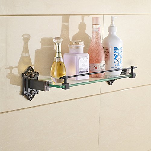 CART BRIGHT glass shelf Europe Luxury Black Style bathroom towel