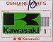 Nuevo 100% Original Kawasaki ' k' Mark Pegatina Verde/Negro 42mm X 24mm