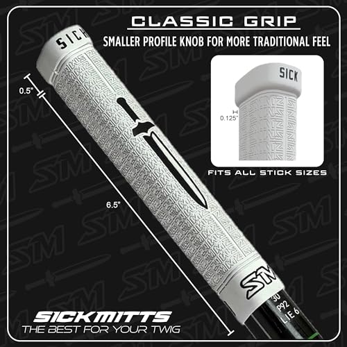 Classic Hockey Stick Replacement Grip - Enhance Your Game with This Durable and Comfortable Hockey Gear and Accessories. Choose Your Favorite Hockey Team Colors (Comet White) - Thumbnail 2